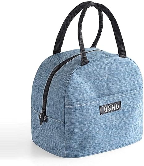 Amazon Mercie ランチバッグ 小さめ 保冷バッグ お弁当 お弁当袋 かわいい お弁当バッグ おしゃれ ファスナ付き ポッケト付き アルミシート 撥水加工 断熱素材 丸洗い 男女兼用 保冷 保温 通勤 通学 運動会 4色 ブルー ランチバッグ ランチ巾着 ランチベルト