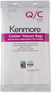 Sears Genuine 6-Pack Кеnmоrе Canister Vacuum Bags 53292 Type Q - C HEPA for Canister Vacuums Cleaner