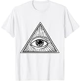 All Seeing Eye T-Shirt Conspiracy Believe Illuminati Pyramid T-Shirt