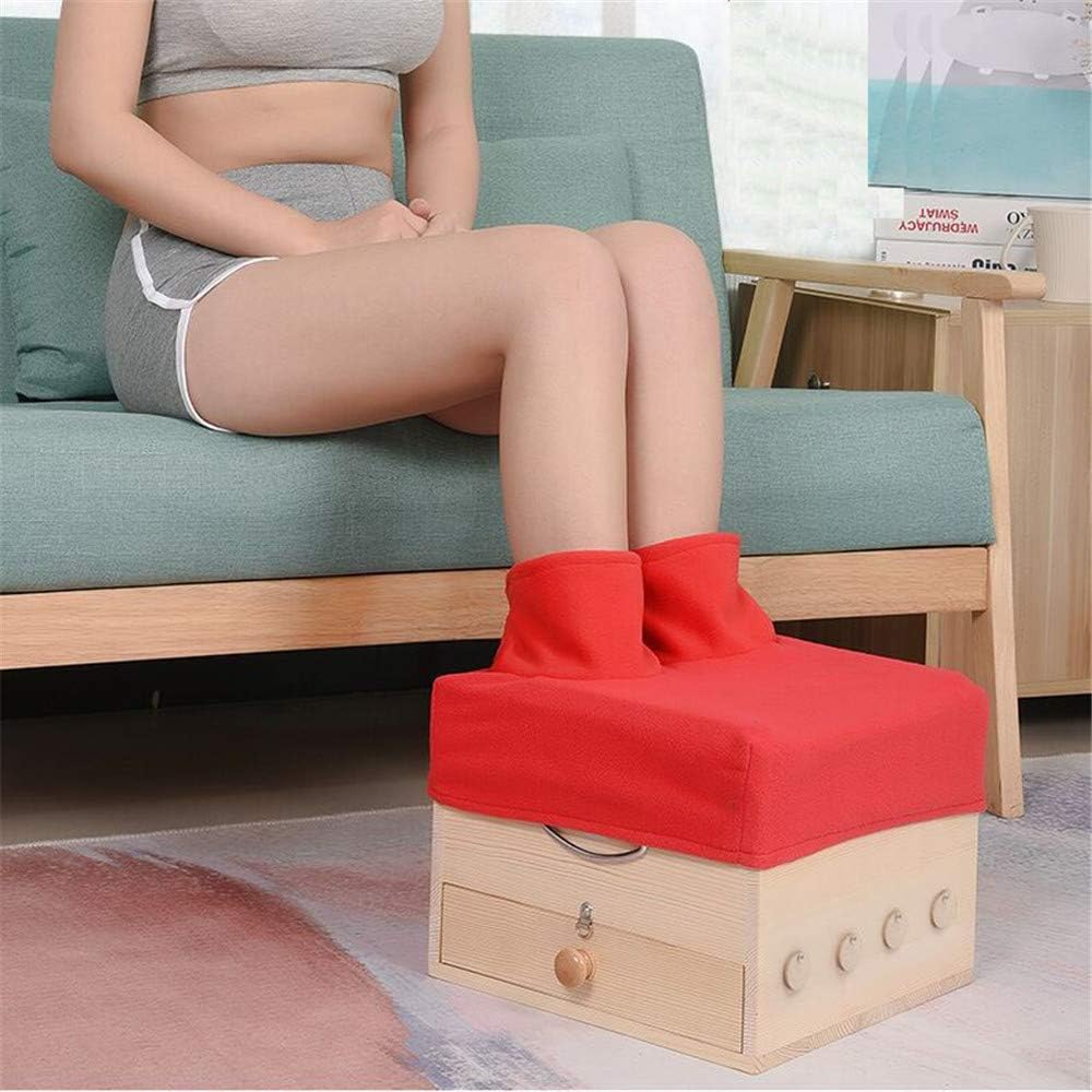 Foot Moxibustion Box,Solid Wood Moxibustion Box,Home Instrument,Best Gift to Send Loved,Including Cloth Cover