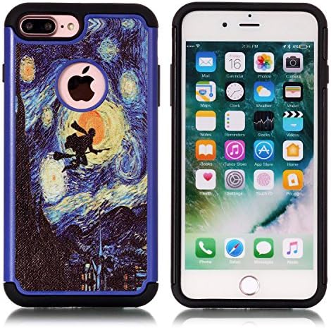 Iphone 7 Plus Case, Iphone 8 Plus Case, Van Gogh Starry Night Pattern Hard PC and Inner Silicone Hybrid Dual Layer Armor Defender Case Cover for Apple iphone 7 Plus and iphone 8 Plus