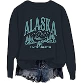Alaska Sweatshirt Alaska Shirt Alaska Shirts Alaska Letter Graphic Sweatshirt Alaska Letter Graphic Shirt