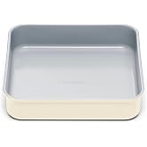 Caraway 9" Non-Stick Ceramic-Coated Square Pan | Naturally Slick Ceramic Coating, Non-Toxic, PTFE and PFOA Free, Perfect for Brownies, Lemon Bars, Cakes, and More, Cream