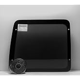 Back Glass Window Compatible with 1992-2016 Ford Econoline Van / Driver Left Side / Stationary w/ 4 Holes / Dark Tinted
