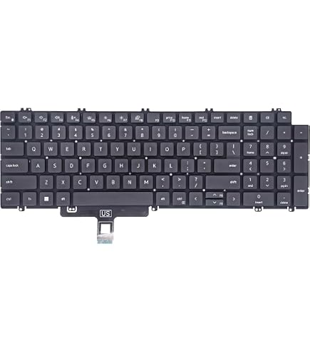 Clavier AZERTY Français Dell Precision Pour Modèles 5510 5520 5530 5540 - Rétroéclairé - Neuf D'origine