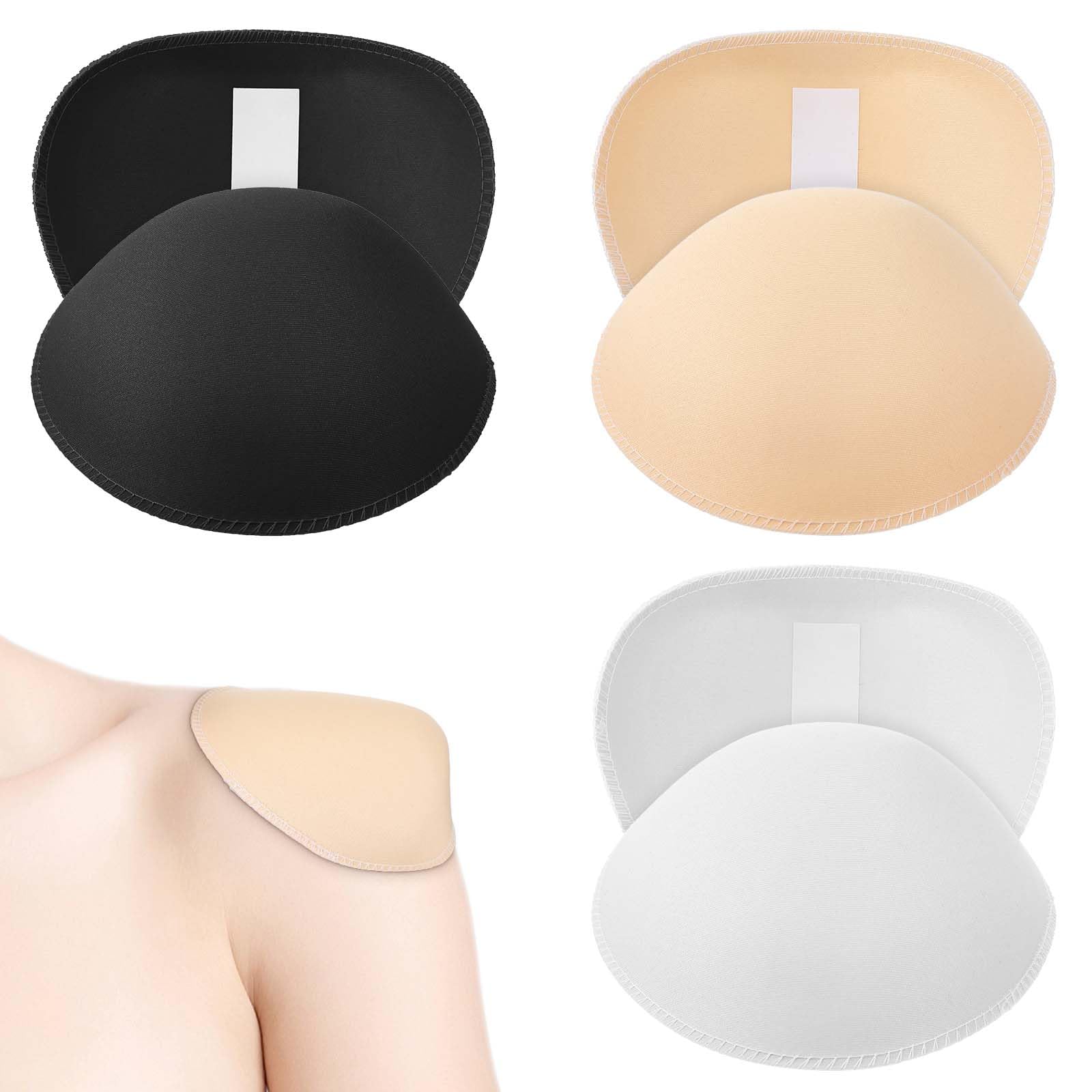 Photo 1 of Classicseali 3 Pairs Womens Shoulder Pads,1.5 cm Thickness Shoulder Pads,Self-Adhesive Breathable Shoulders Pad for Women, for Women and Men's Leaning High and Low Shoulders Shirt T-Shirt, 3 Colors