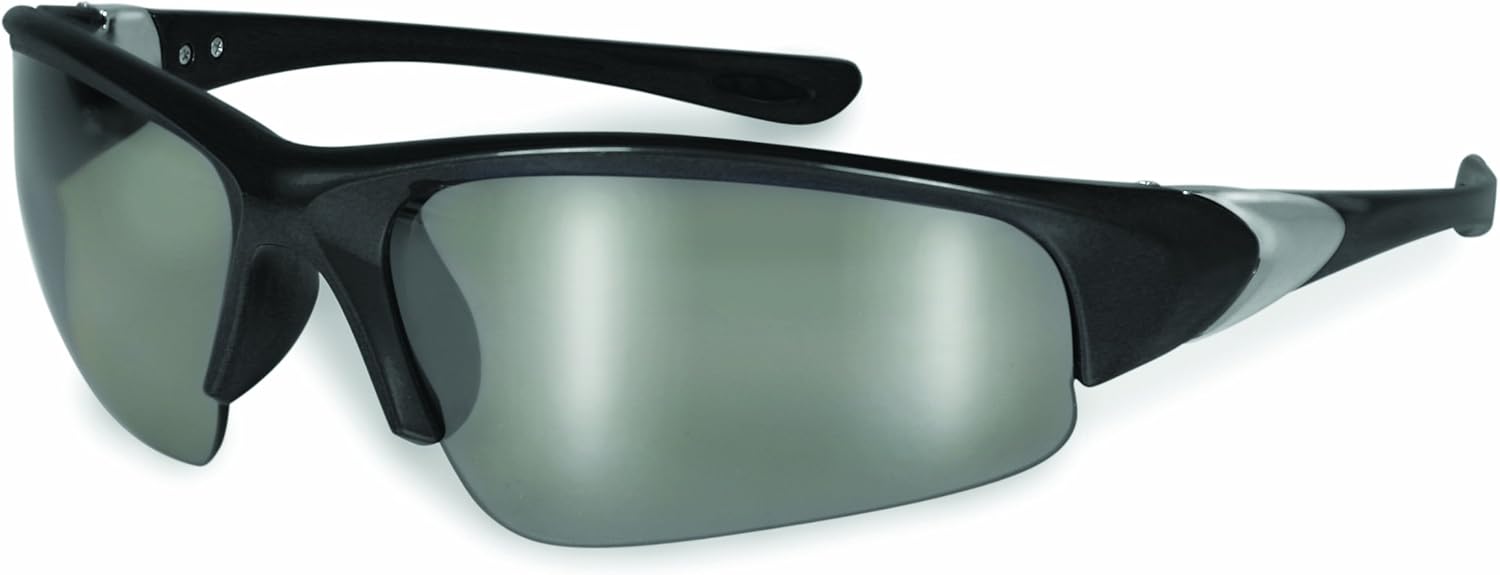 SSP Eyewear 1.50 Bifocal/Reader Safety Glasses with Black Frames and Mirrored Lenses, ENTIAT 1.5 BLK M