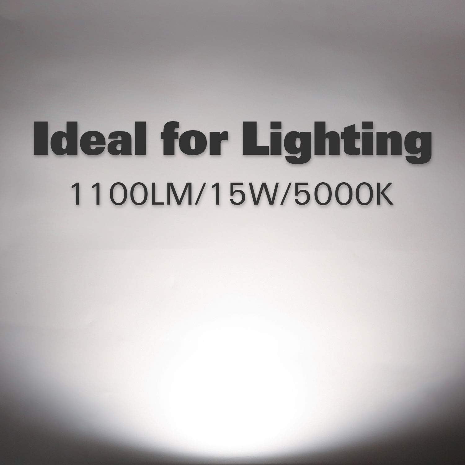 12 Pack 5/6 Inch LED Recessed Lighting, Baffle Trim, CRI90, 15W=100W, 1100lm, 5000K Daylight White, Dimmable Recessed Lighting, Damp Rated LED Recessed Downlight, ETL Listed - - 