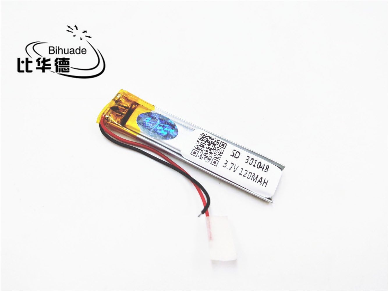 BIHUADE 3.7V 301048 120MAH Lithium Polymer Li-Po Rechargeable Battery for DIY Mp3 MP4 MP5 GPS