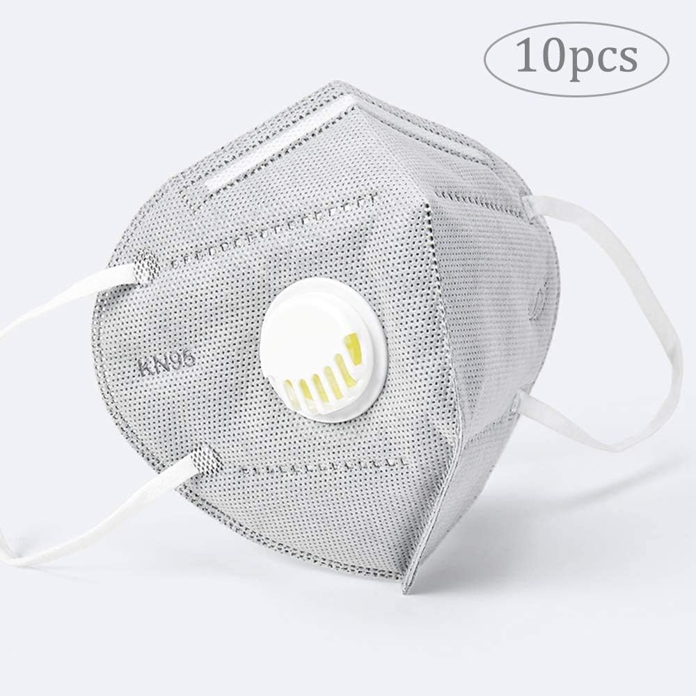 50pcs Anti Particle Respiràtor Màsk Disposable Face Protective Màsk with Breathing Valve, Thick 6 Layer Filter for Anti Dust/Flü Protection for Adult, Individual Packaging