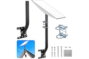 Sactulaz 15" Antenna J-Pipe Mount for Starlink Pole Mount,Starlink long Wall Mount,Starlink Pipe Mount,Starlink roof Mount Pipe adapter Mounting kits for Star Link Gen2 satellite antenna