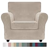 ZNSAYOTX Luxury Velvet Chair Slipcovers with Arms 2