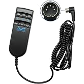 EMCOVE 6 Button 5 Pin Bed Remote Hand Controller Compatible with Electric Adjustable Bed