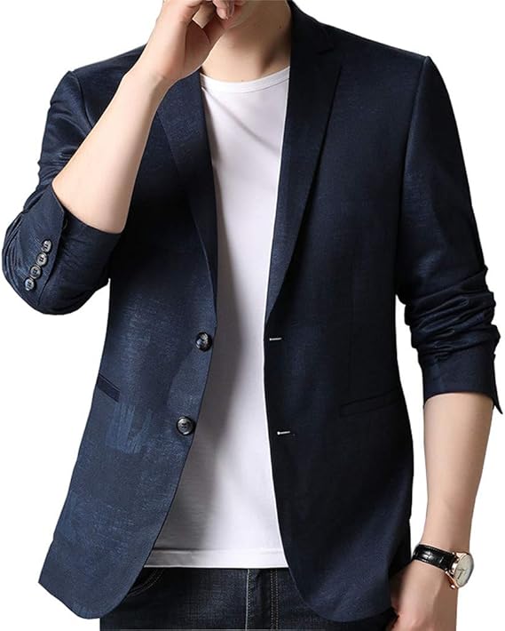 Amazon カジュアルテーラードジャケット メンズ オシャレ 細身 ストレッチ ブレザージャケット コート ジャケット 通販