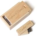 RXFSP Personalised Engraved Solid Wooden USB Flash Drive Gift 16GB Maple view 6