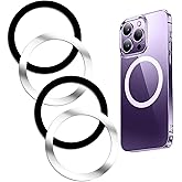 WYNK Magnetic Wireless Charger Metal Rings with 3M Sticker 4 PCS Compatible for Magsafe Charger,Compatible with iPhone 15/14/