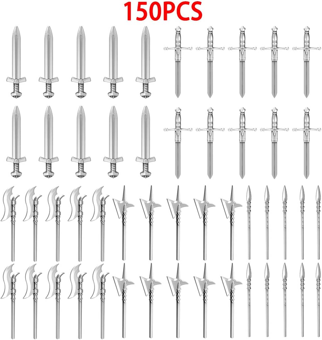 Polai 150Pcs Custom Weapons for Toy Soldiers Military Figures SWAT Minifigures for Kids