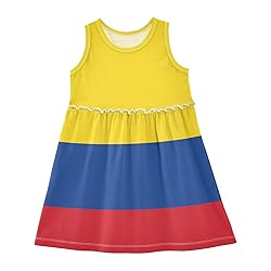 Aflyko Sleeveless Dress for Girl Colombia Flag