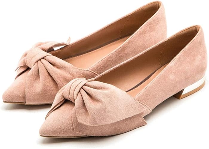 Amazon Byyi 走れる 蝶結び リボン バレエ シューズ パンプス ポインテッドトゥ フラットシューズ かわいい カワイイ リボンがかわいいパンプス リボン パンプス ぺたんこ 柔らか 脱げない 痛くない 歩きやすい ローヒール フラットソール Byyi パンプス