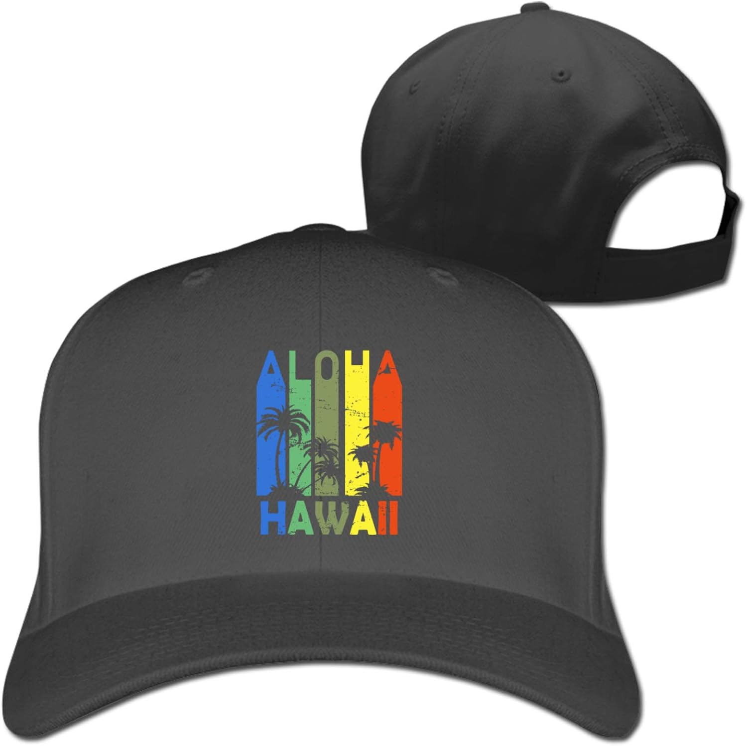 Retro Aloha Hawaii Baseball Cap Sandwich Cap Curved Brim