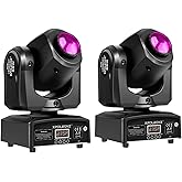 Stage Lights Moving Head Lights 8 Gobos 8 Colors 11 Channels 60W Spotlights DMX 512 with Sound Activated for Wedding DJ Party
