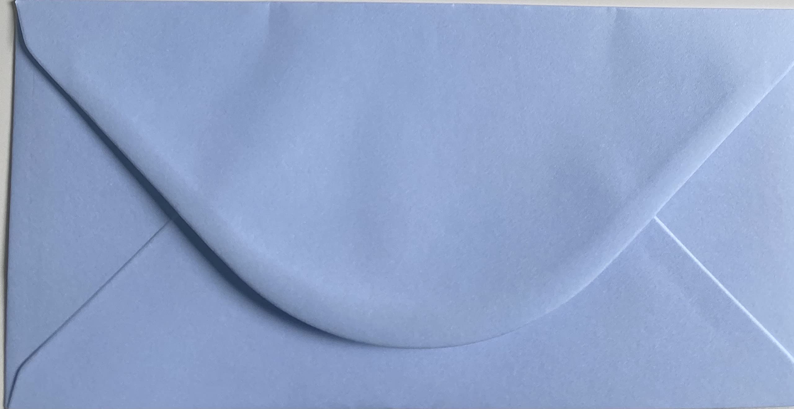DL (110mm x 220mm) Coloured Envelopes Perfect for Christmas Cards, Greeting Cards, Wedding/Party Invitations, Crafts and Many More - Pack of 12 (Baby Blue)