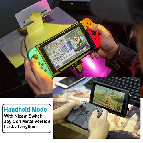 Joy-con Replacement Latches for Nintendo Switch, Yoelike Metal Lock Buckles Repair Tools Kit for Nintendo Switch NS Joy Con with Screwdrivers (Silver)
