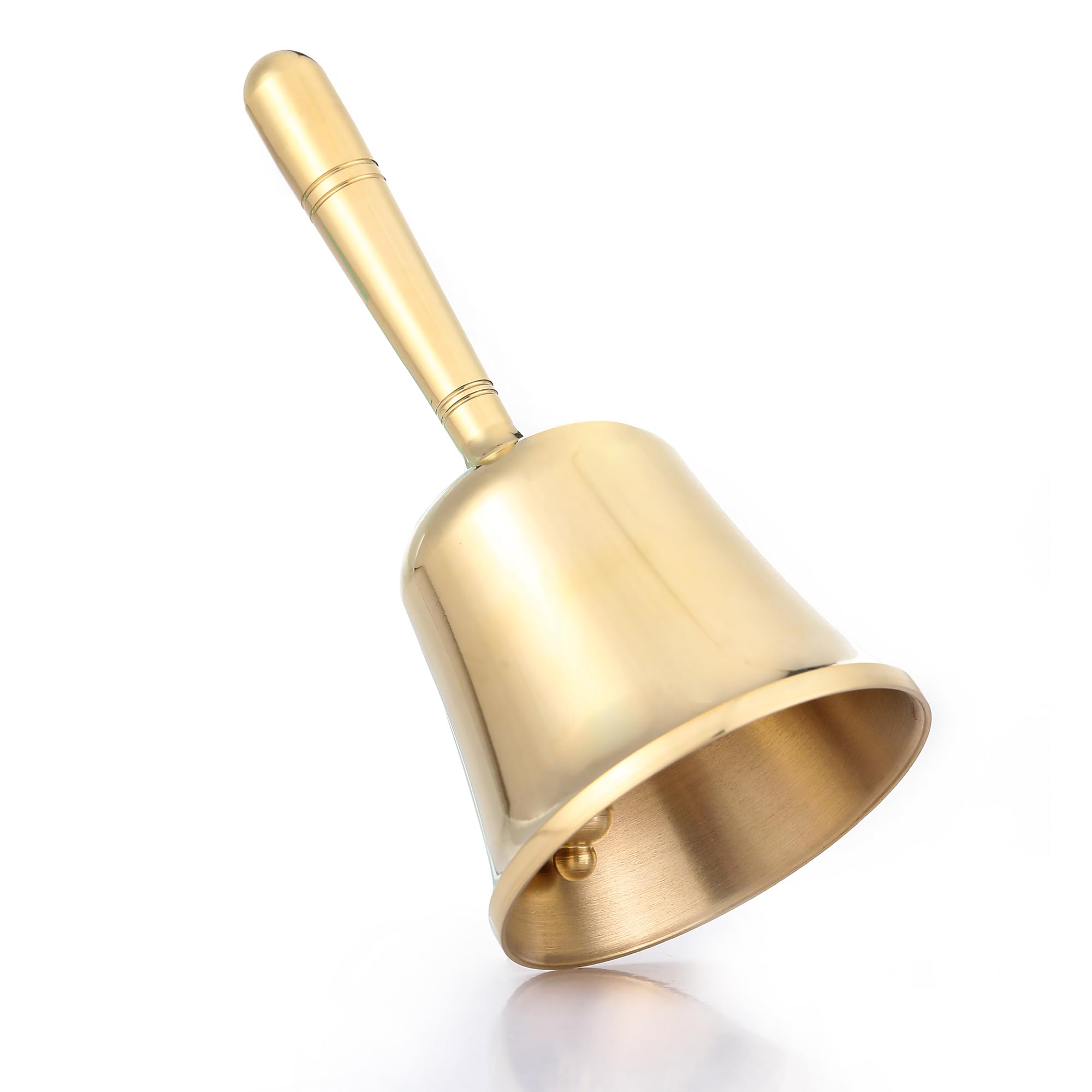 Homelavie Solid Brass Small Hand Call Bell - Wedding, Seniors, Teacher, Dinner, Tibetan, Meditation Bell - Gift for Bedridden