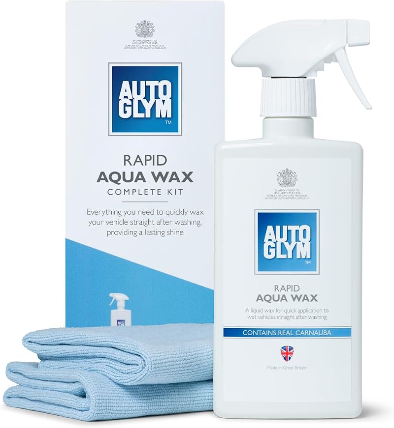 Autoglym Rapid Aqua Wax 500ml Complete Car Wax Kit