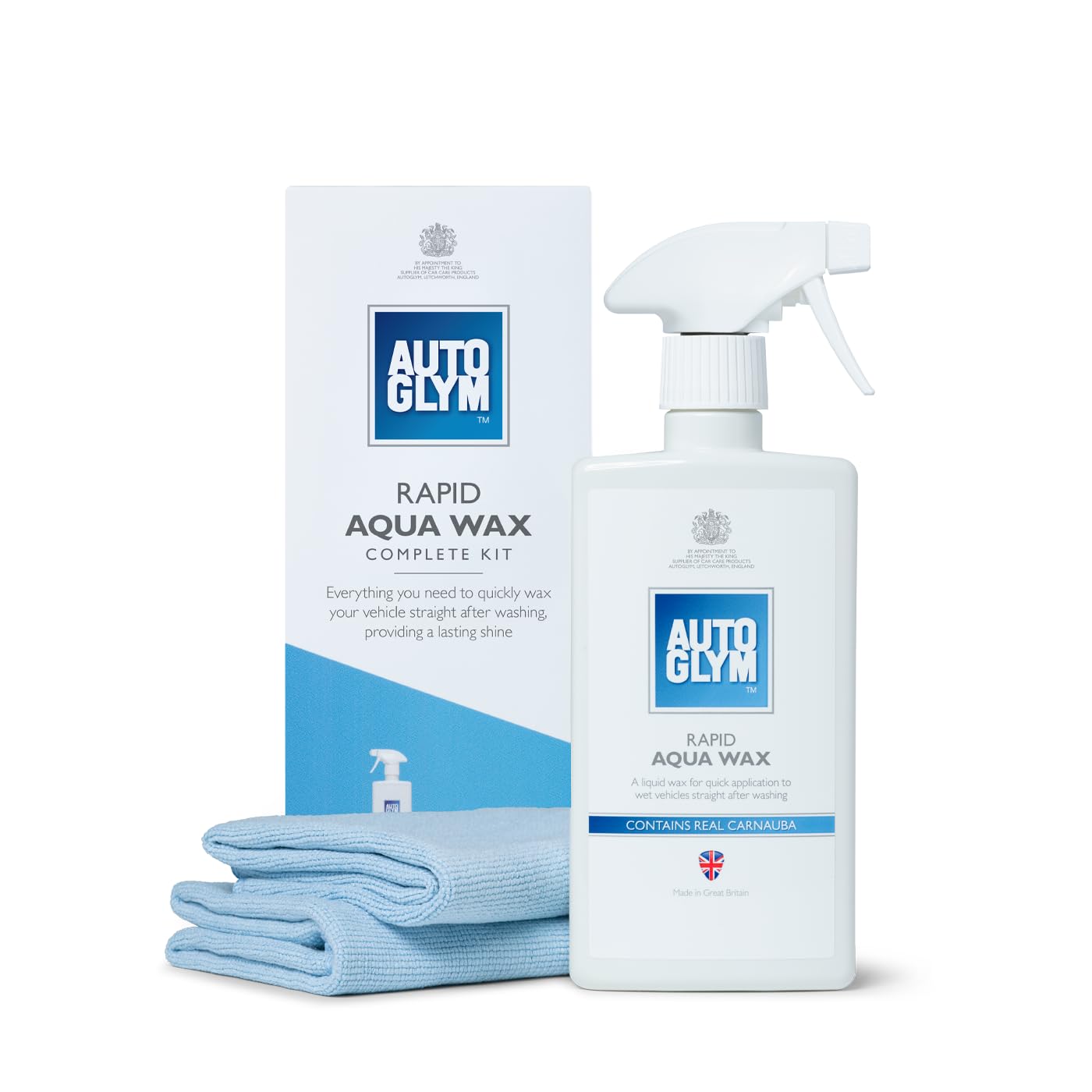Autoglym Rapid Aqua Wax, 500ml - Complete Car Wax Kit Made To Protect All Exterior Surfaces Including Car Paint, Rubber And Glass