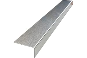 EPIC QT Brushed 304 Stainless Steel Universal Gap Filler Finishing Angle Trim Kit Elements (Outer Finish, 1" x 2" x 48")