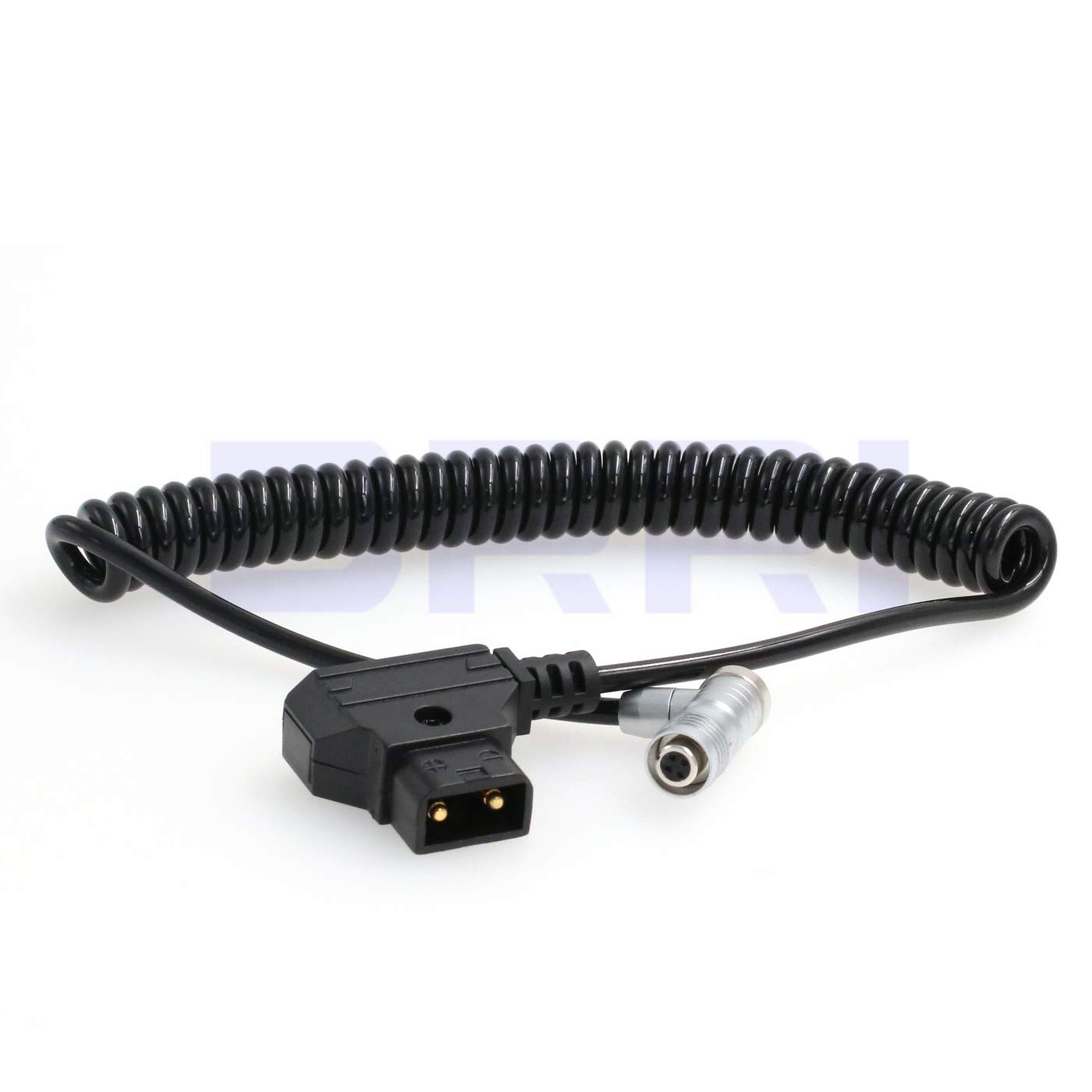 DRRI Right Angle 4pin Female to dtap Coiled Cable for Portkeys BM5 BM7 HH7 HS7monitor