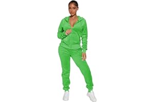yidengymx Womens 2 Piece Velour Tracksuit Two Piece Soft Velvet Hooded Outfits for Women