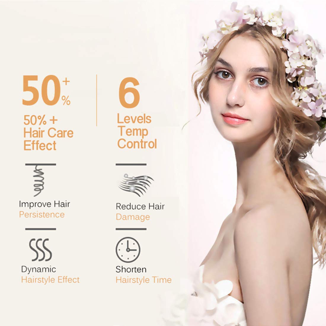 Automatic Hair Curler for Long Hair Auto Curling Iron Spin Curling Wand 360 Rotating Styling Wand 1.1" Ceramic Professional Spiral Beach Waver Iron,Styling Tools & Appliances Mothers Day Gifts: Beauty
