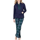 PajamaGram Womens Flannel Pajamas Sets - Pajamas for Women, Hoodie Top