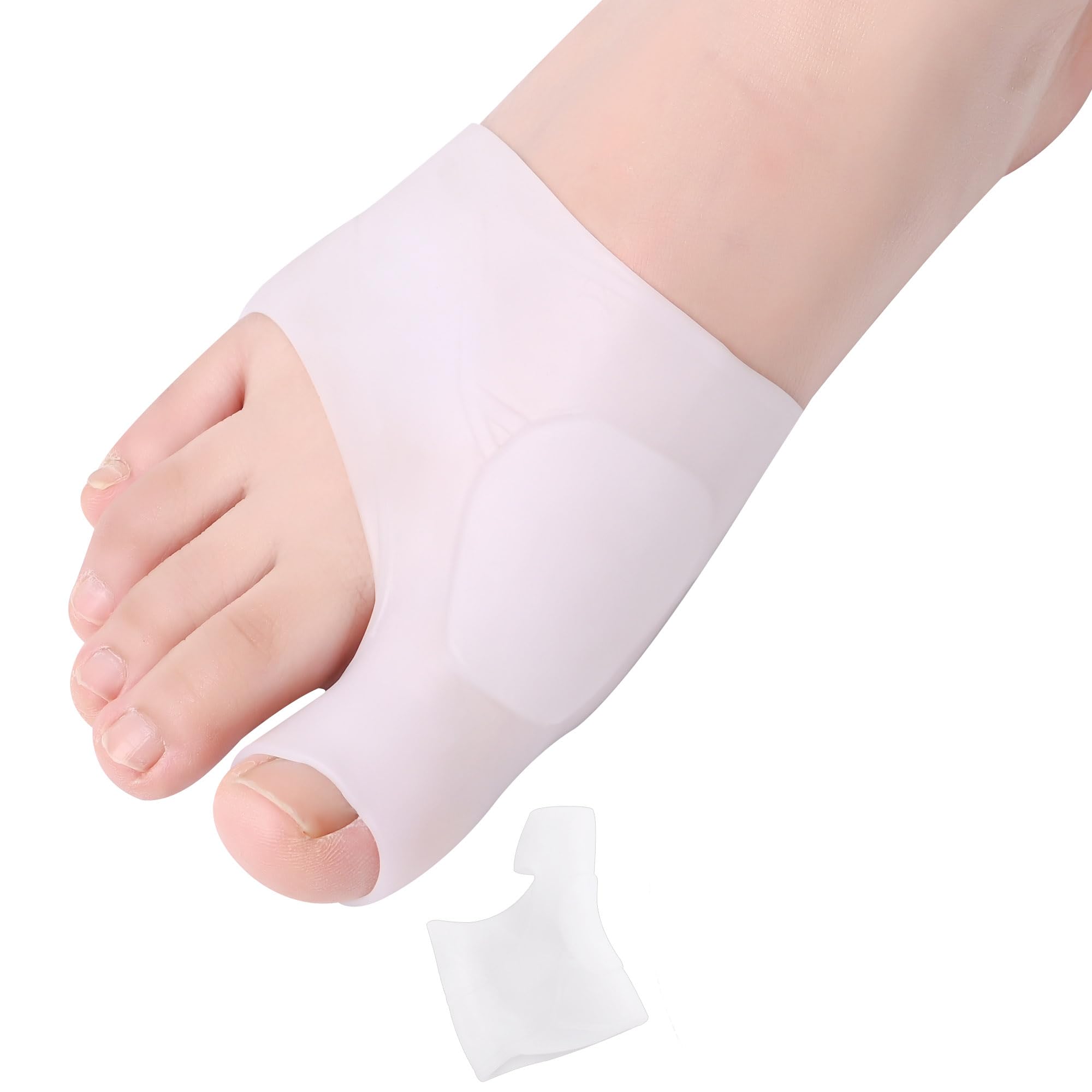 DYKOOK Gel Metatarsal Sleeves and Bunion Cushions 2Pack Thickened Metatarsal Silicone Pad Protector Bunion Pad Sleeve for Bunions Forefoot Pain and Friction Prevented