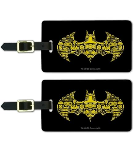 Étiquette à Bagages Batman – Silicone Noir Et Jaune – Voyage – Neuve