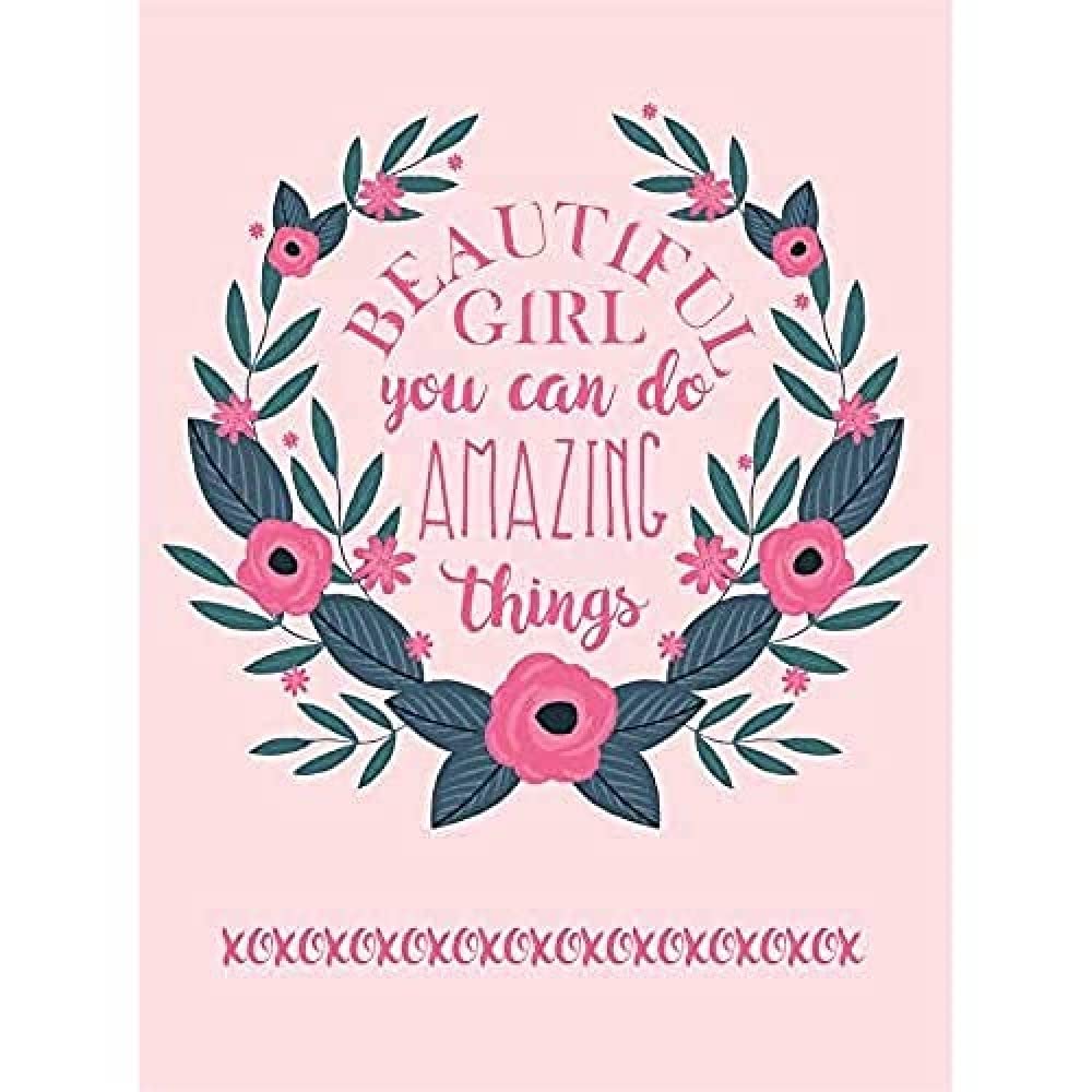 Kids Girl Beautiful Amazing Pink Floral Canvas Wall Art Print