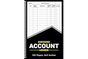 Checking Account Ledger: Simple Payment Record Notebook | Check and Debit Card Register | Bank Transaction and Balance Log Book Perfect for Personal or Business Finance (105 Pages 6"x9").