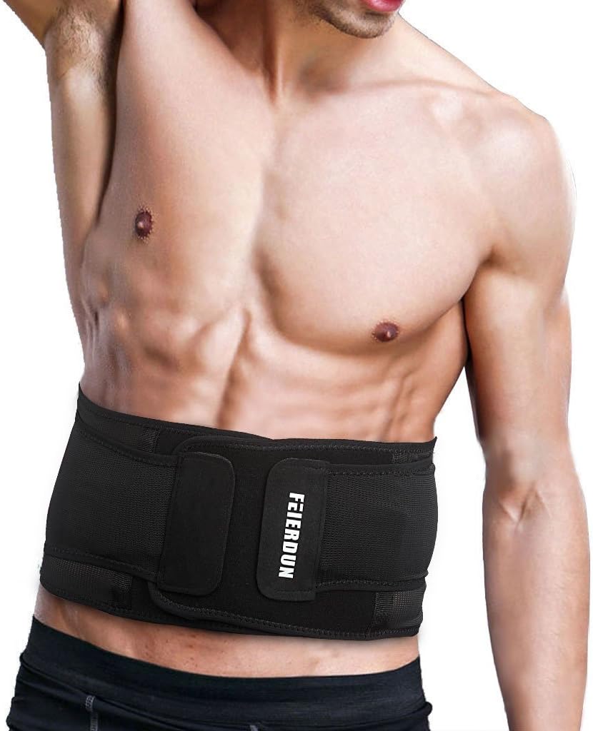 FEIERDUN Waist Trimmer - Adjustable Waist Trainer for Fast Weight Loss,Belly Fat buring,Sweat Workout,ab Training.Latex-Free,Non Slip,1 Year Warranty