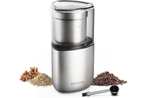 SHARDOR Electric Coffee Bean Grinder, Spice Grinder, 1 Removable Bowl with Stainless Steel Blade, Silver