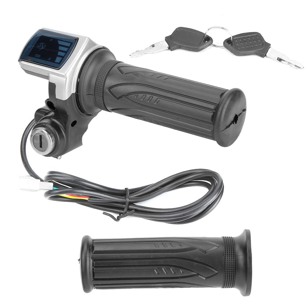 Photo 1 of Electric Bike Throttle,Throttle Grip,Motorcycle Throttle Lock,Half Twist Throttle Ebike,36v Half-Twist Throttle With Led Power Indicator Key Lock For Electric Bikes Scooters