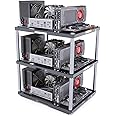 Stackable Open Air Computer Case Rack – Modular PC Frame Chassis for ATX/MATX/ITX Motherboards, Ideal for Studio, Mining Rig, DIY Builds