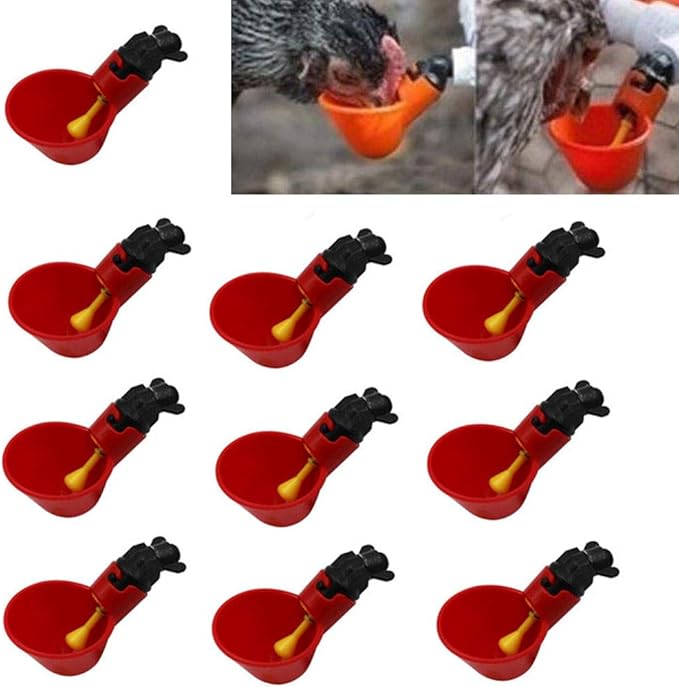Voberry 10PCS Automatic Poultry Waterer for Chicken