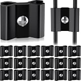 Tcevily 18 Pcs Gridwall Joining Clips Black Wire Grid Panel Connectors for Wall Grid Panels