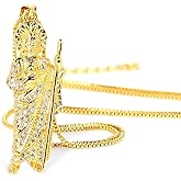 BeTime San Judas Tadeo Necklace for Men: 18K Gold Plated Dainty Pendant Jewelry for Men Gifts