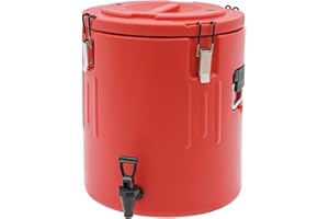 BULELULA Insulated Beverage Dispenser - 7.5Gal Stainless Steel Hot and Cold Beverage Server with Spigot Handle, Commercial Thermal Container for Water Coffee Drink Catering Restaurant