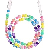 USB to USB C Cable 3.3FT Colorful Candy Beaded USB Type C Cable for iPhone 17 Air 16 15 Plus 17 Pro Max 16E iPad 10th A16 Pearl Type C iPhone Charger Fast Charging Cable for Samsung Galaxy S25 S24 S23