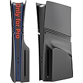 Pro Disc Edition Cover Plates for New PS5 Pro Console, Shell Panels Compatible with New PlayStation 5 Pro Accessories Protective Replacement Faceplate (Black)