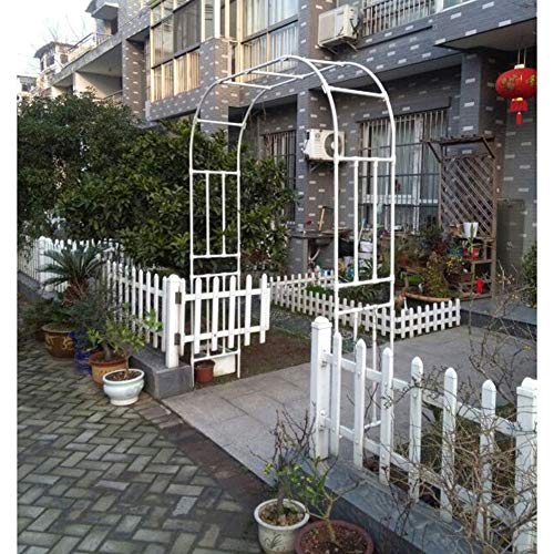 YYQ SHOP Weiß Rosenbogen Torbogen Metall Deko große Gartenbogen Rankhilfe Stabil Rankgitter Rankbogen für Garten Pergola… – Bild 3
